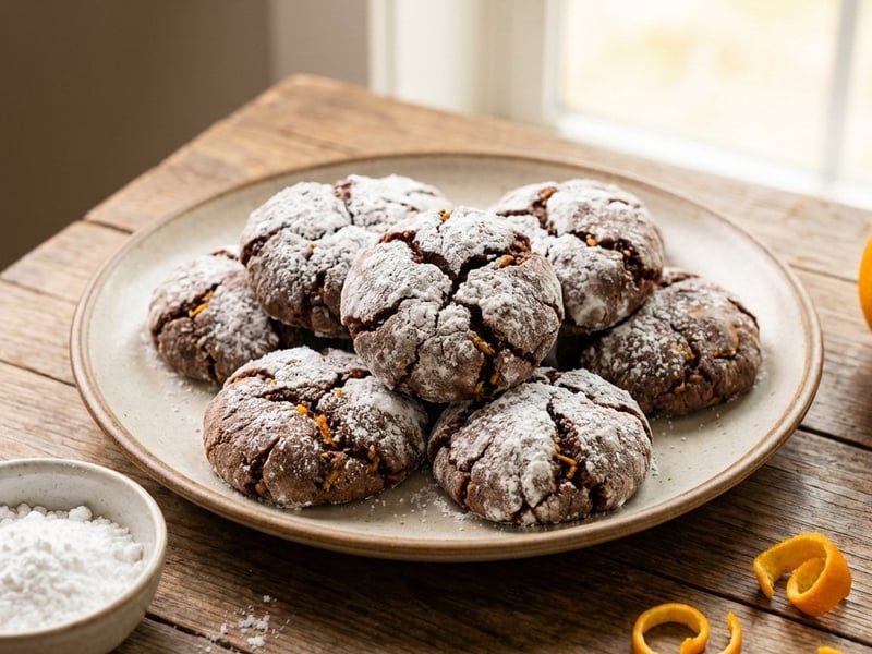 Orangen-Crinkle-Cookies