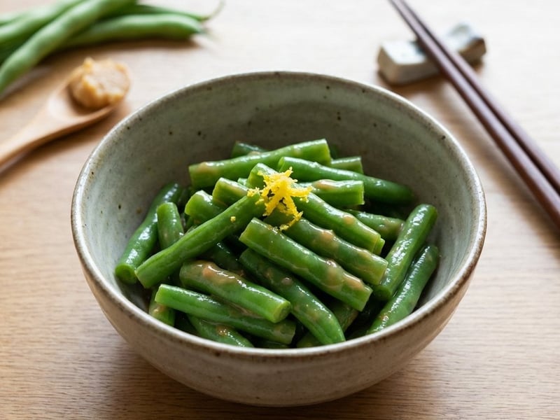 Grüne Bohnen mit Miso-Glaze | Umami-Beilage