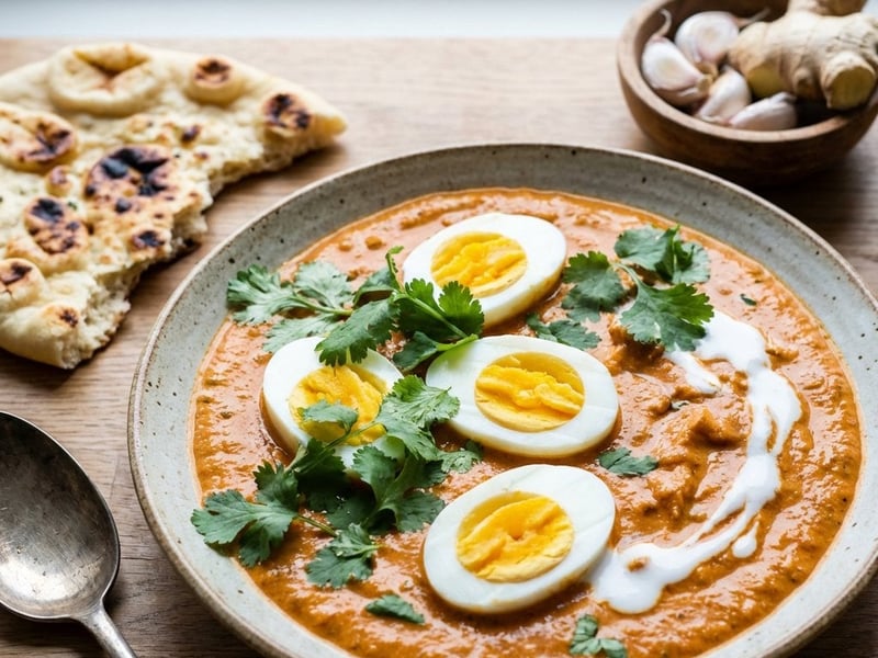 Cremiges Egg Tikka Masala Curry