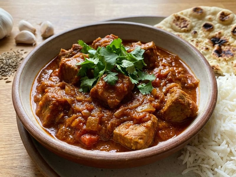 Schweinefleisch Vindaloo | Pikantes indisches Curry