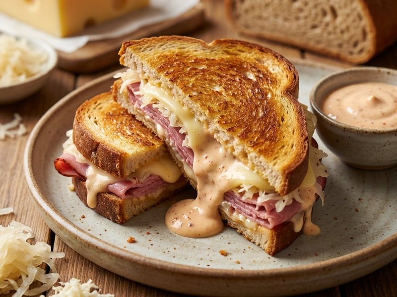 Klassisches Reuben Sandwich mit Rinderschinken