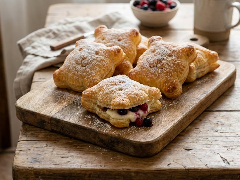 Knusprige Bären-Blätterteigtaschen