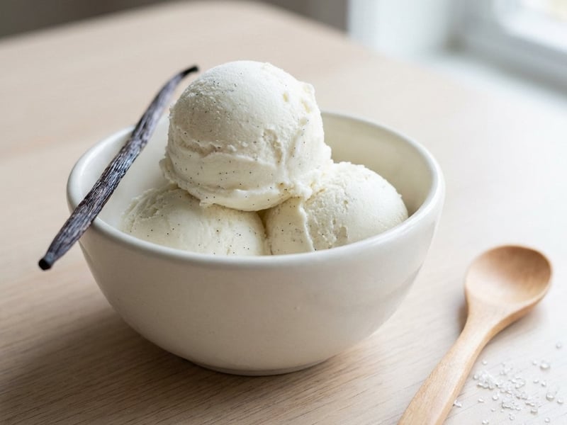 Creamy Quark Ice Cream with Vanilla