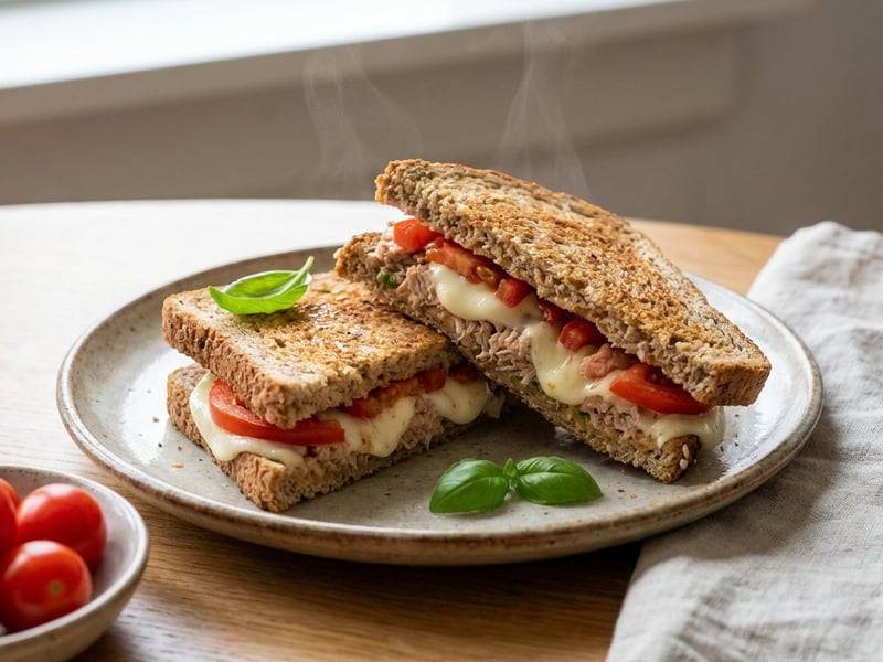 Schnelle Thunfisch-Toasts mit Mozzarella