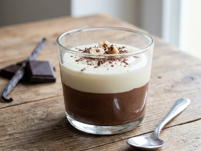 Schoko-Quark-Dessert mit Vanille