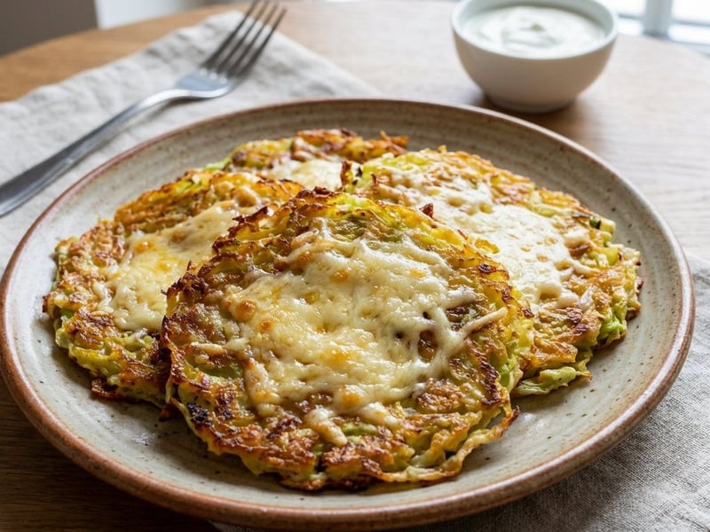 Herzhafte Wirsingpuffer mit Käse | Vegetarisch & Gesund