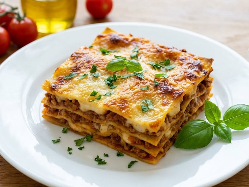 Klassische Lasagne mit Rinderhackfleisch