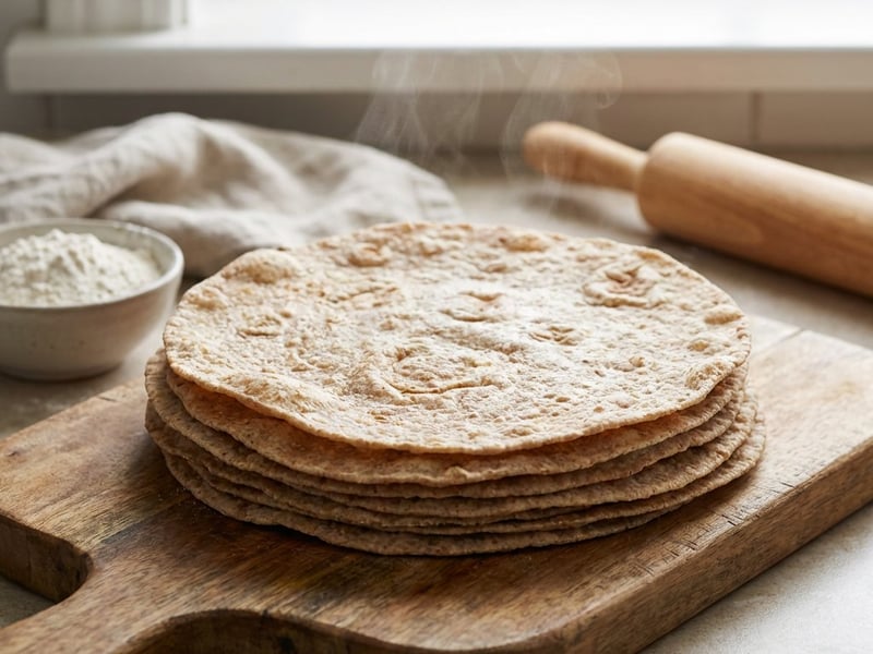 Hausgemachte Vollkorn-Tortillas