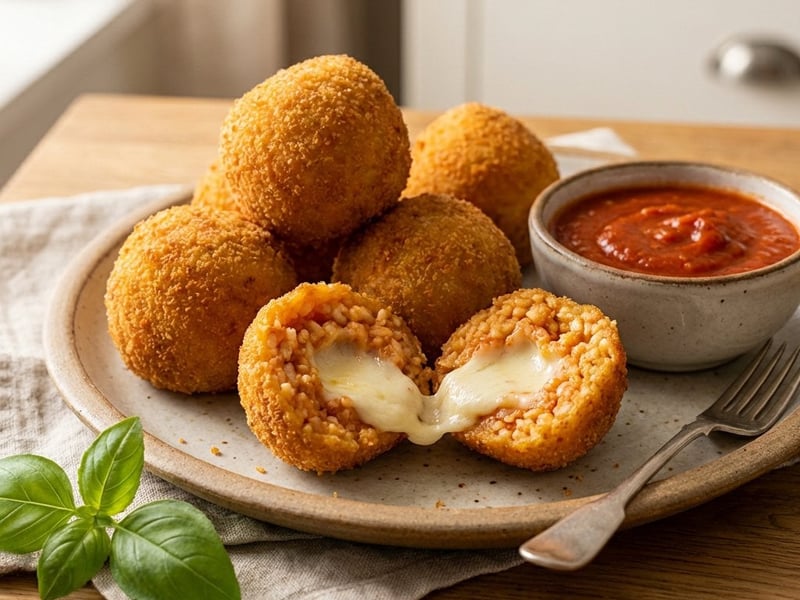 Käsegefüllte Arancini | Knuspriger italienischer Snack