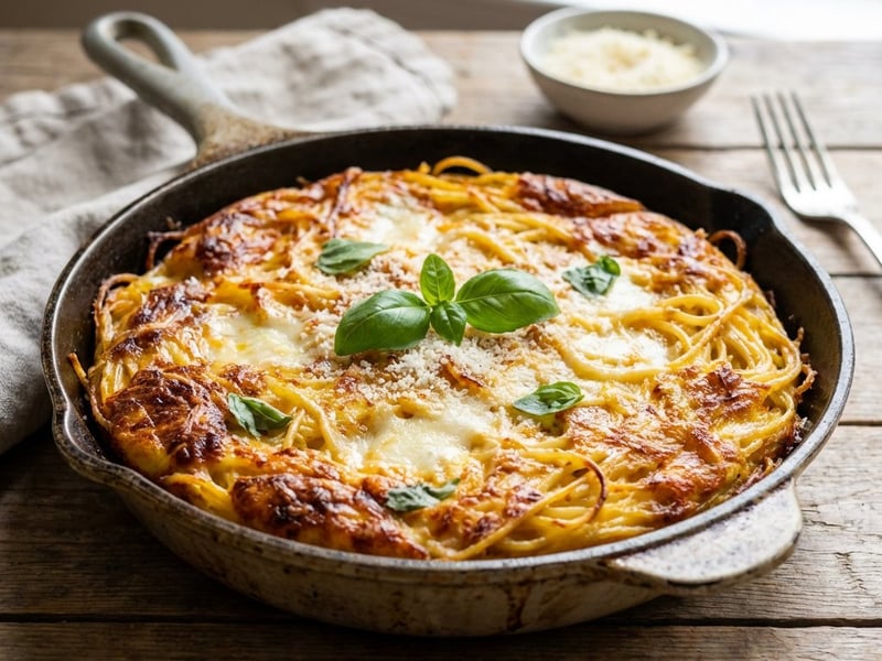 Frittata di pasta | Herzhaftes Pasta-Omelett aus Italien