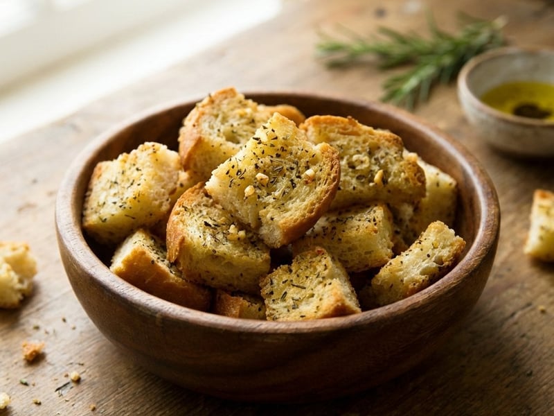 Hausgemachte Brotkrutons