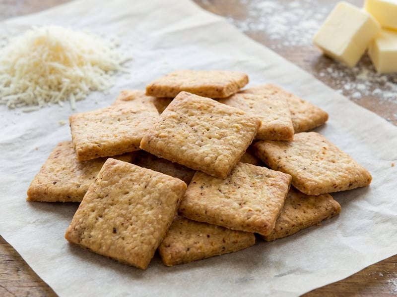 Knusprige Parmesan-Cracker | Herzhafter Käse-Snack