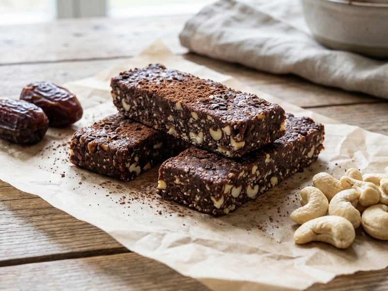 RAW Riegel mit Datteln und Cashews