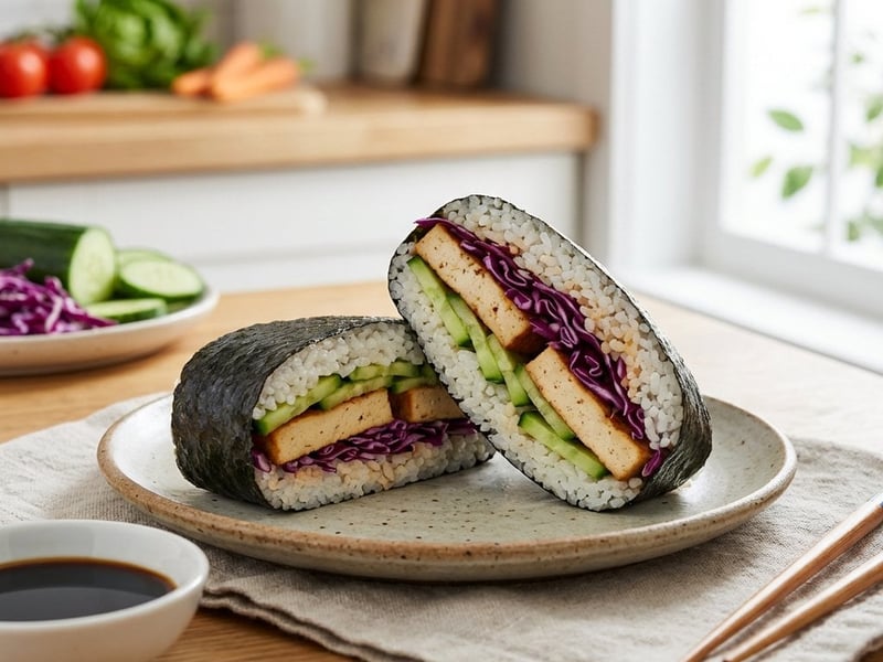 Onigirazu mit Tofu | Veganer Sushi-Snack