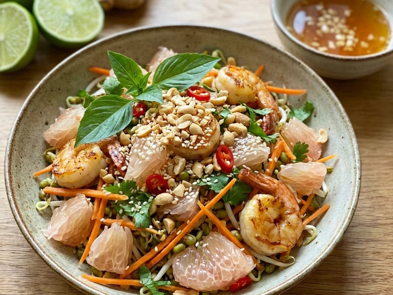 Pomelo-Salat mit Garnelen