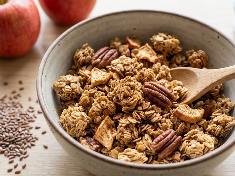 Apfel-Granola mit Nüssen und Zimt | Knuspriges Frühstück