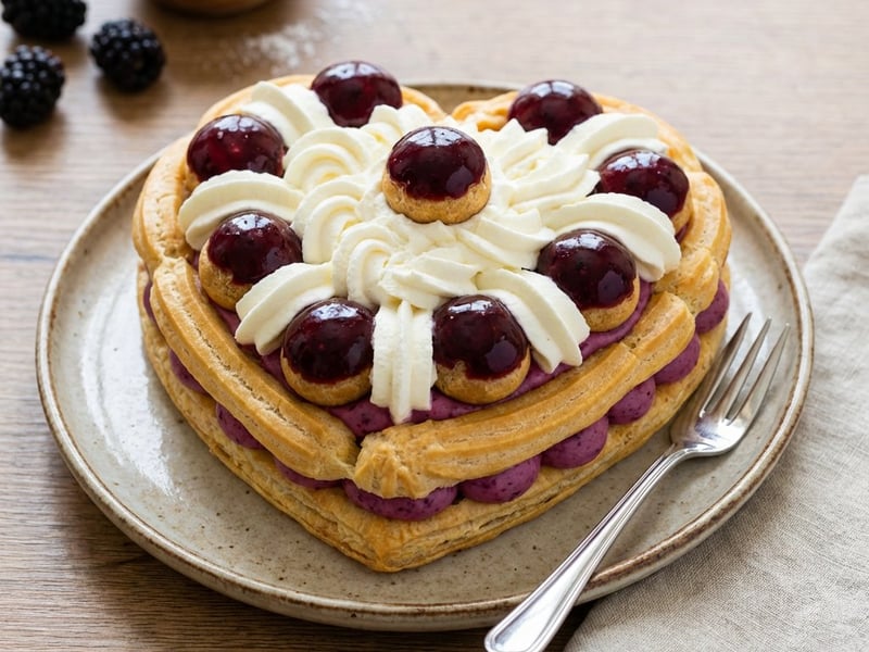 St. Honoré Torte mit Waldbeeren