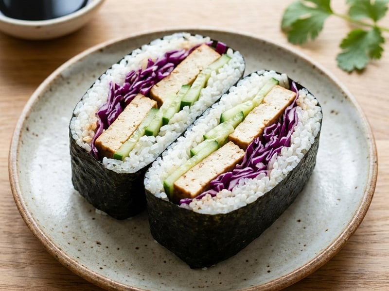 Onigirazu mit Tofu | Der gesunde Sushi-Sandwich-Trend