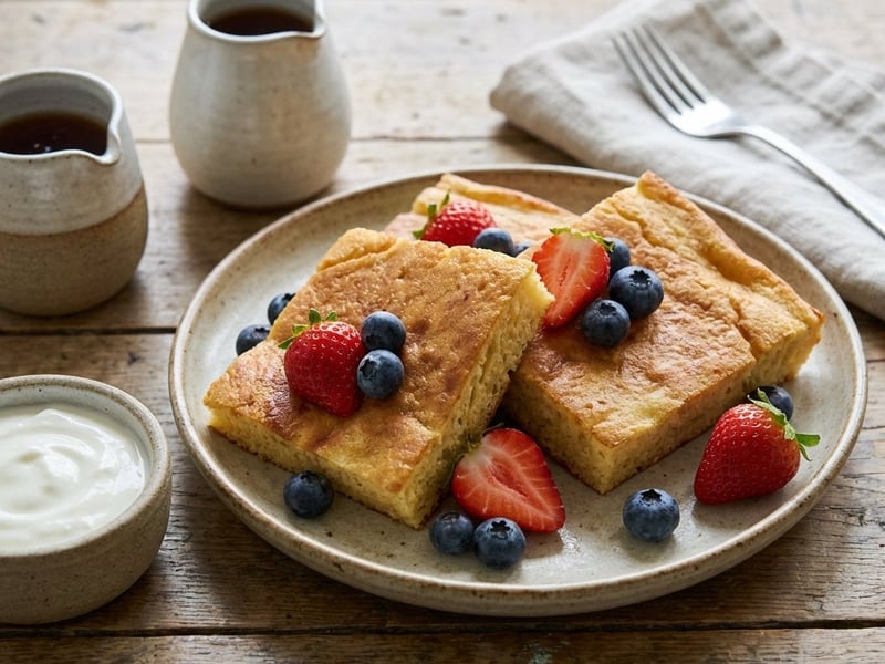 Ofen-Pfannkuchen mit frischen Beeren