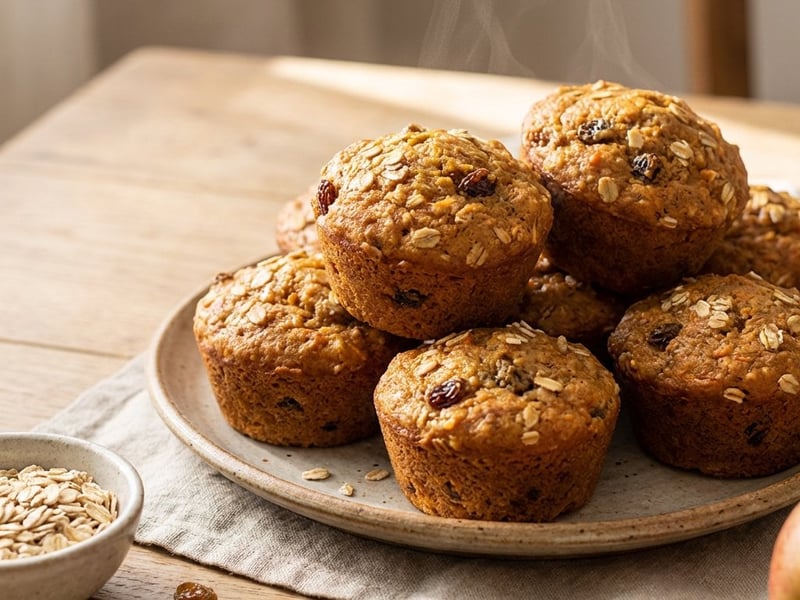 Saftige Apfel-Karotten-Muffins | Ohne Zuckerzusatz
