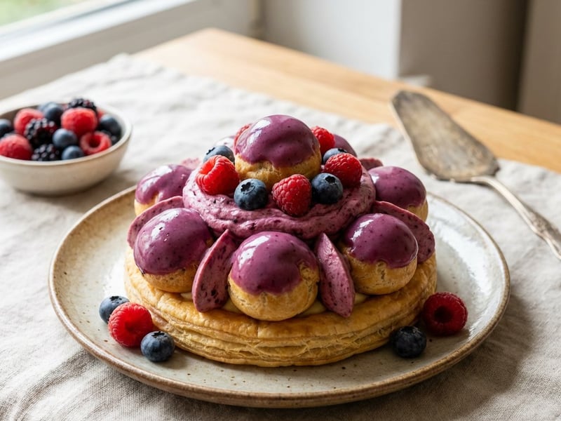 St. Honoré Torte mit Waldbeeren