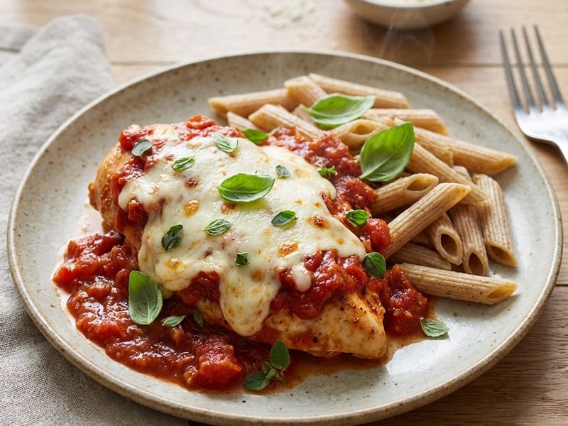 Chicken Breast in Tomato Sauce with Mozzarella | Quick & Italian