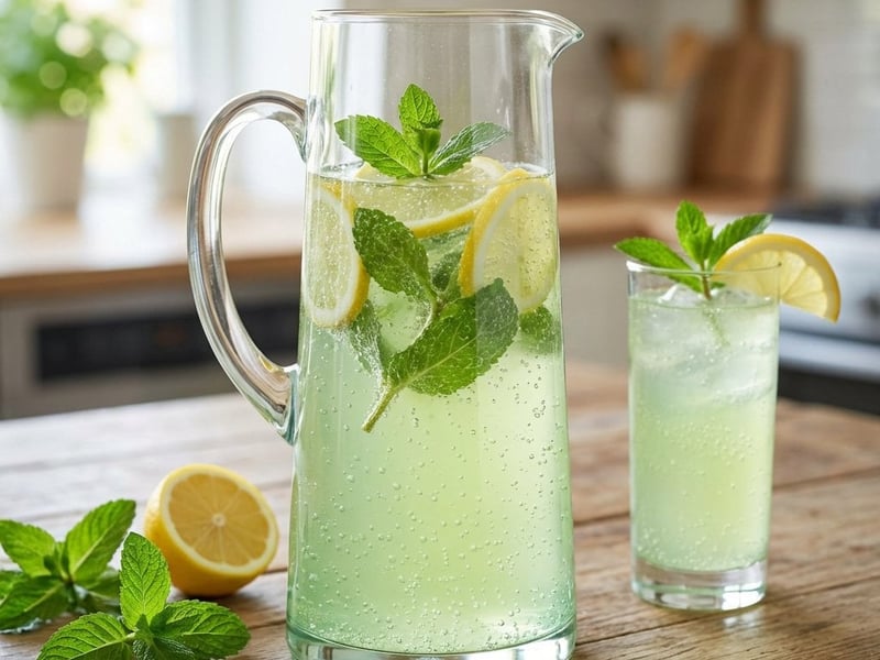 Erfrischende Minzlimonade