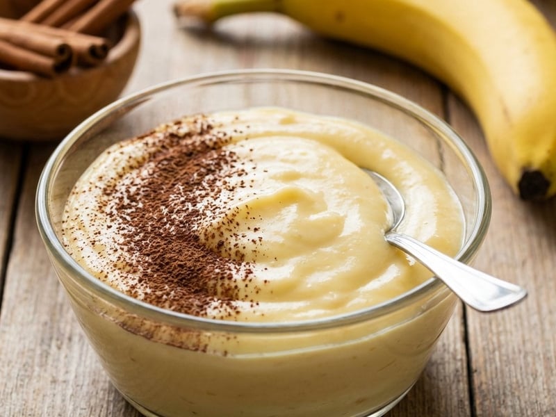 Bananenpudding ohne Ei | Schnell & gesund