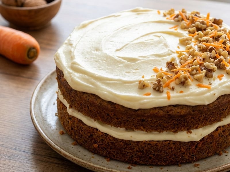 Glutenfreier Karottenkuchen mit Mascarpone-Creme