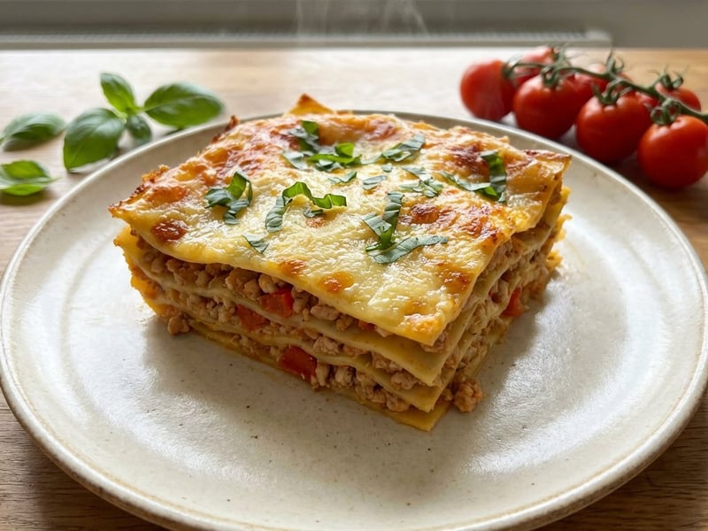 Schnelle Lasagne mit Putenfleisch