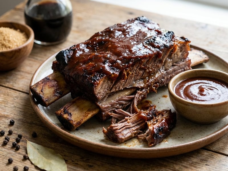 Saftige Rinderrippen mit BBQ-Sauce