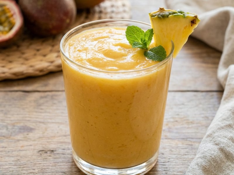 Exotischer Frucht-Smoothie mit Mango & Ananas