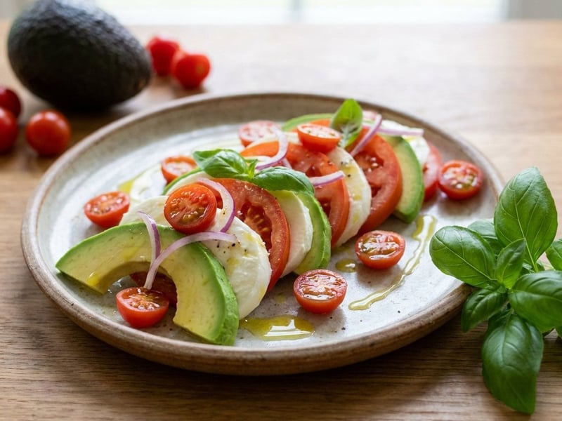 Caprese-Salat mit Avocado