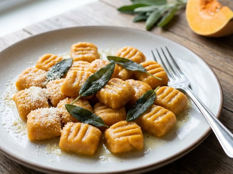 Kürbis-Gnocchi mit Salbei