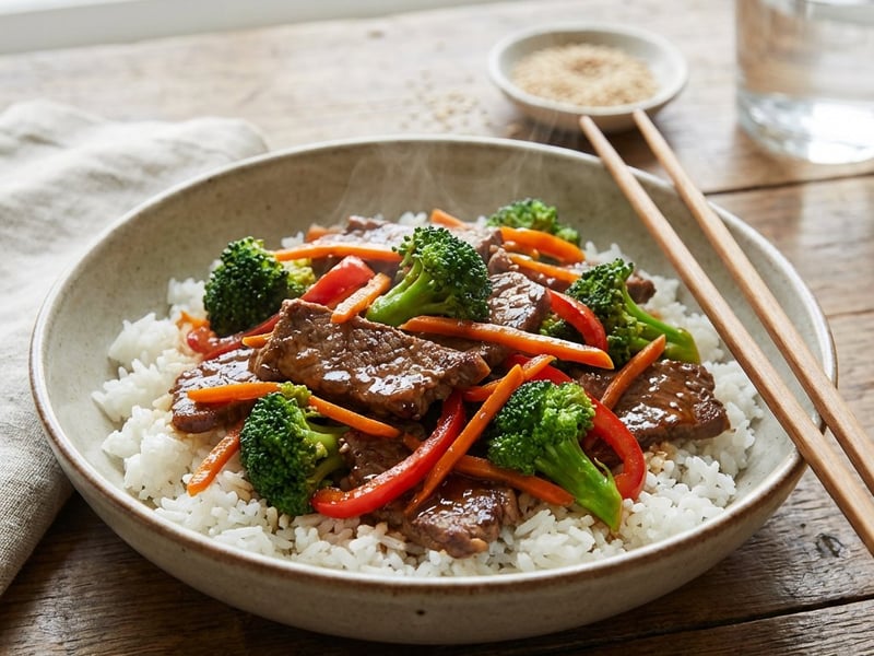 Rindfleisch Stir-Fry mit Brokkoli