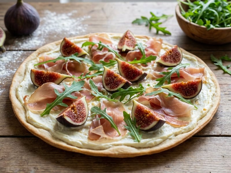 Flammkuchen mit frischen Feigen