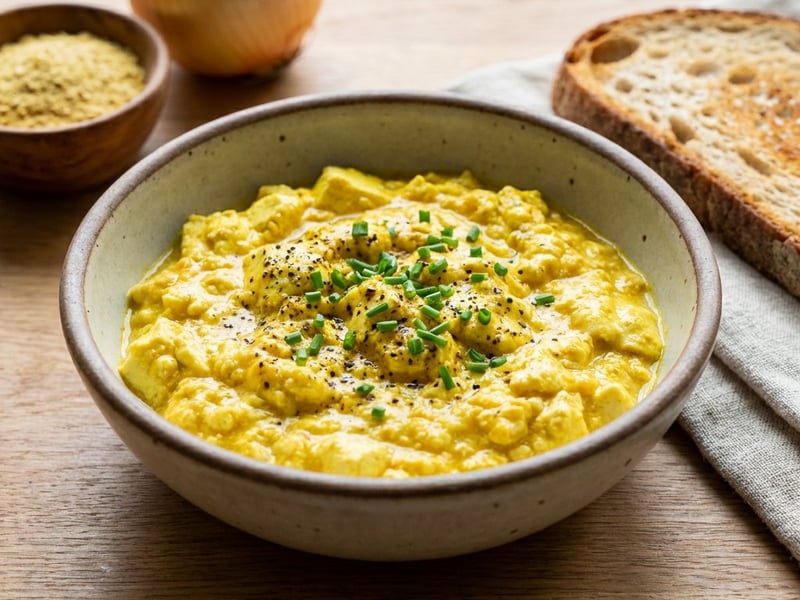 Veganes Rührei aus Seidentofu