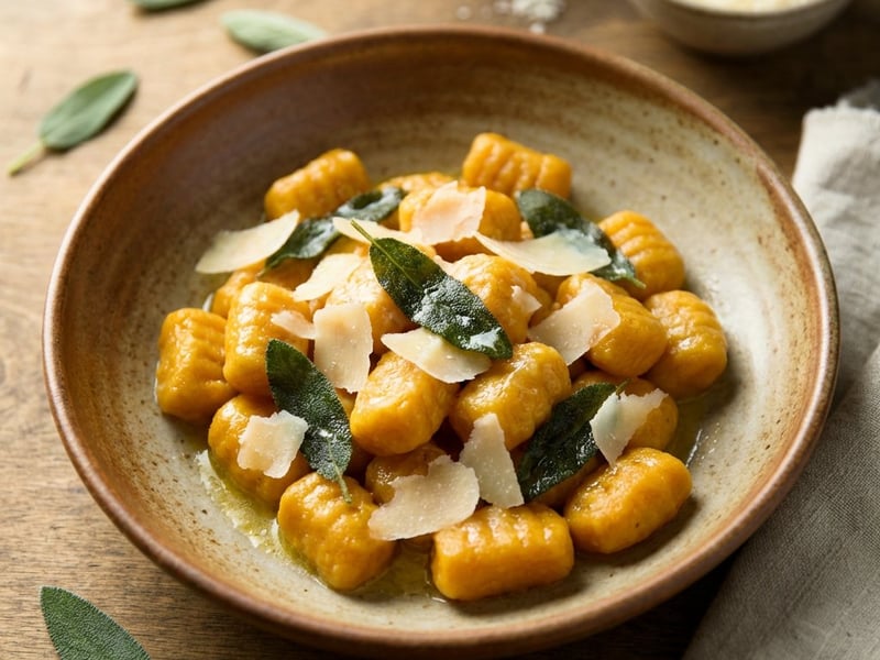 Kürbisgnocchi mit Salbei | Gesund & Herbstlich