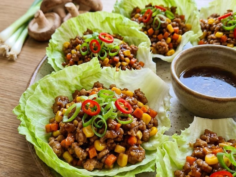 San Choy Bao - Salat-Wraps mit Hackfleisch