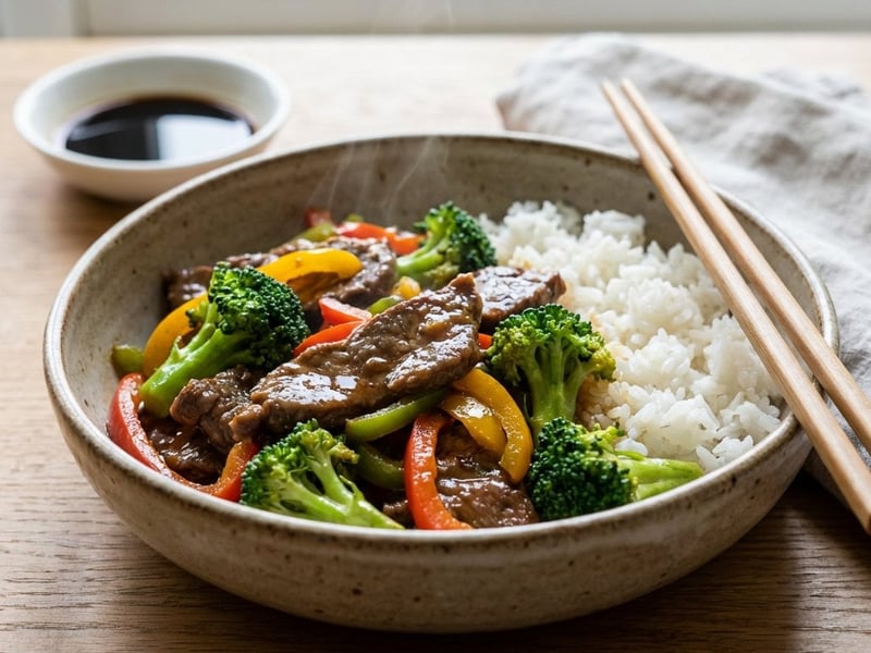 Rindfleisch Stir-Fry mit Brokkoli