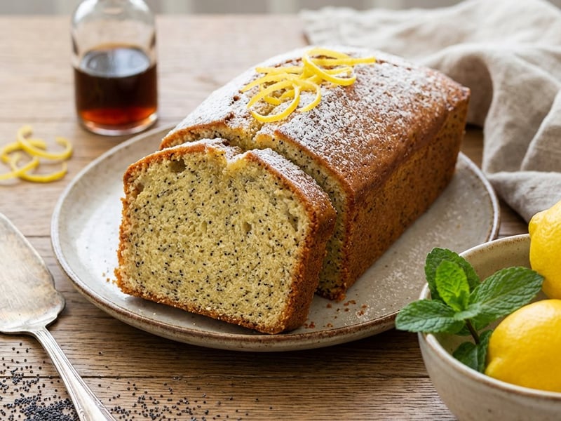 Zitronen-Mohn-Kuchen mit Buttermilch