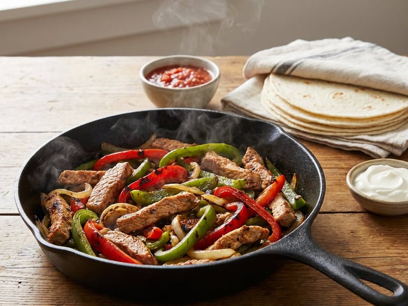 Saftige Schweinefleisch-Fajitas mit Paprika