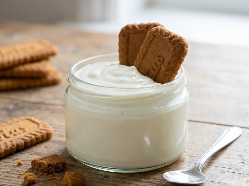 Japanischer Joghurt-Cheesecake mit Lotus Biscoff Keksen