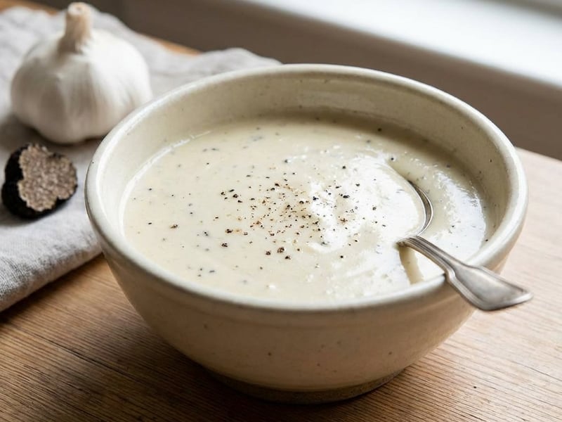 Cremige Trüffelsauce mit frischem Trüffel