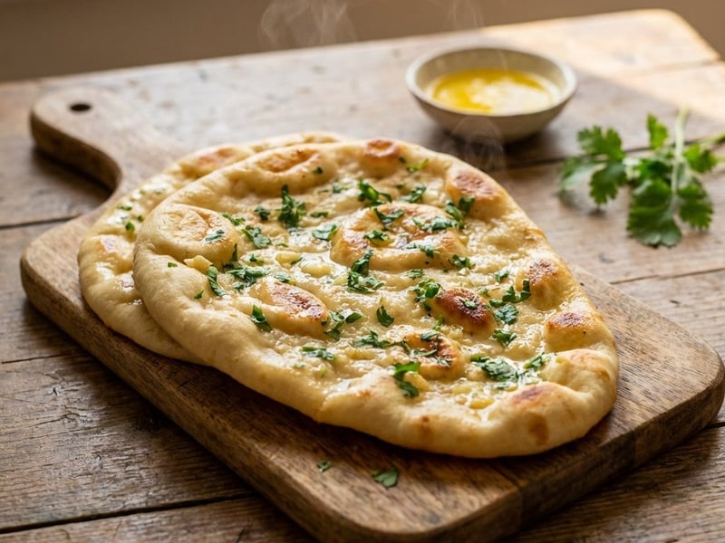 Indisches Naan Brot | Luftig & Authentisch