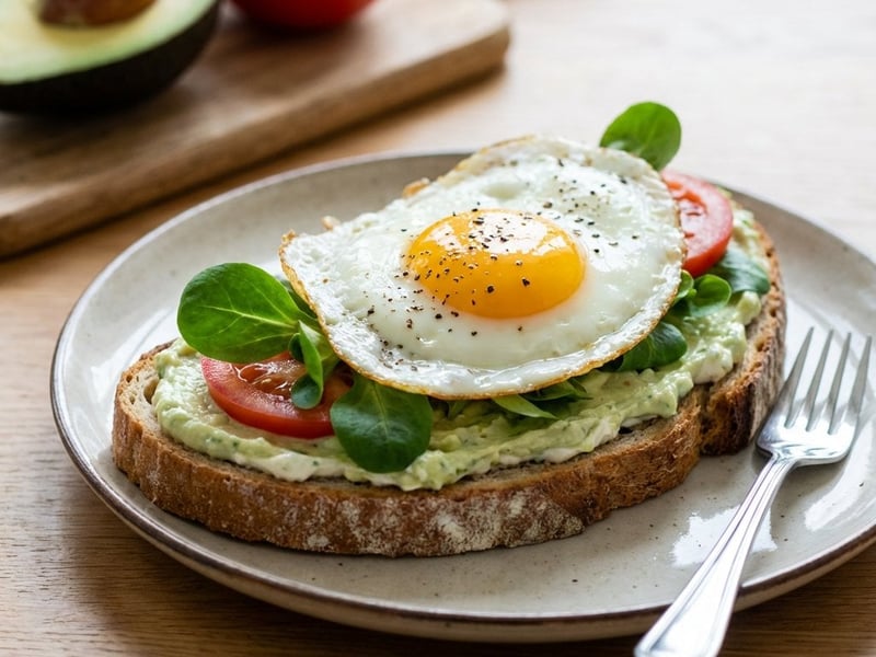 Avocado Bread with Fried Egg | Quick & Healthy Breakfast