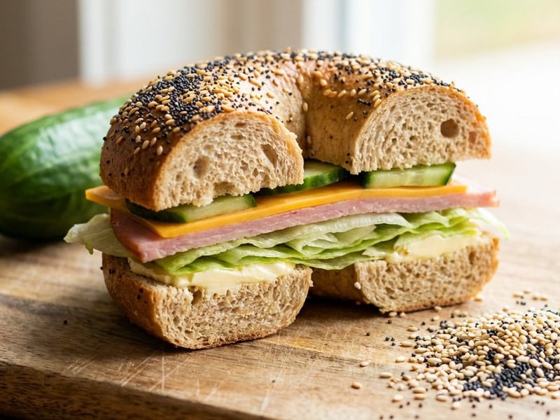 Hausgemachte Vollkorn-Bagels