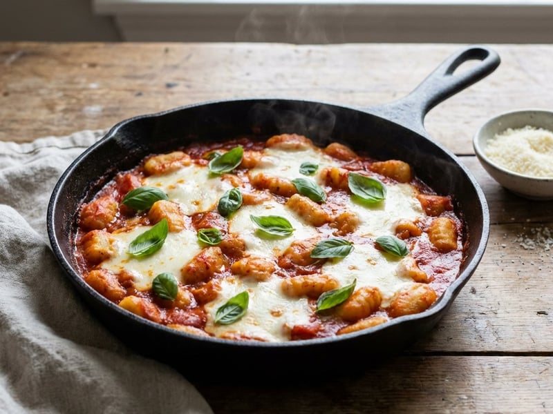 Gnocchi mit Tomatensauce und Mozzarella