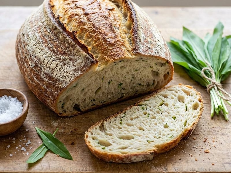 Bärlauch-Sauerteigbrot | Würzig & Knusprig