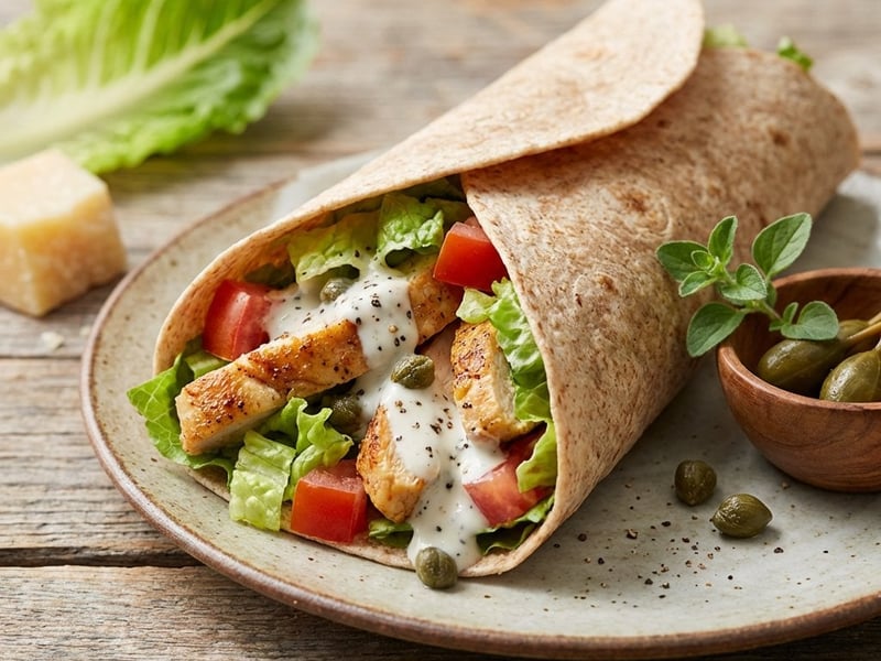 Caesar Wrap mit Hähnchen | Schnelles Mittagessen